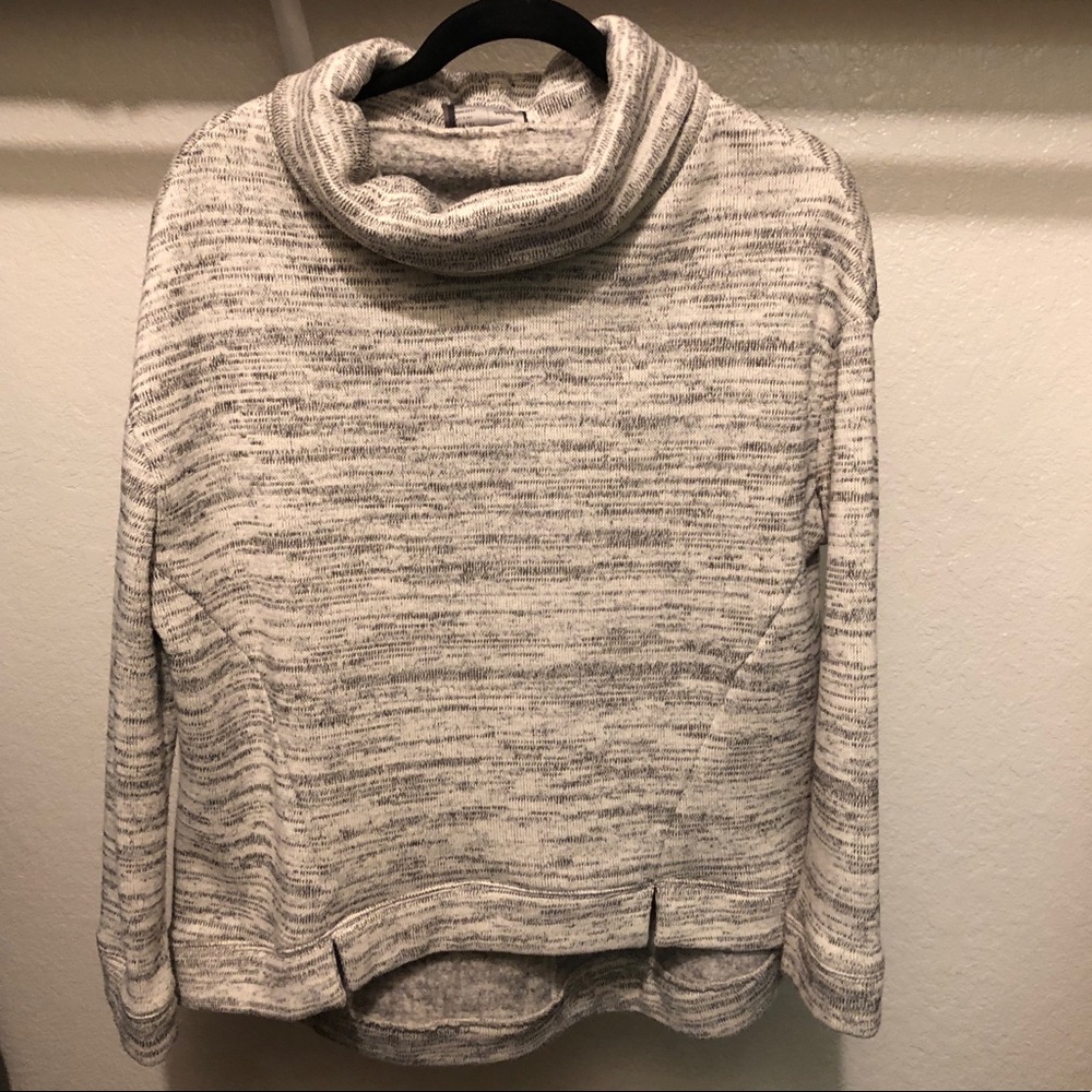 Anthropologie | Gray Space Dye Cowl Neck Sweater - Picture 2 of 8